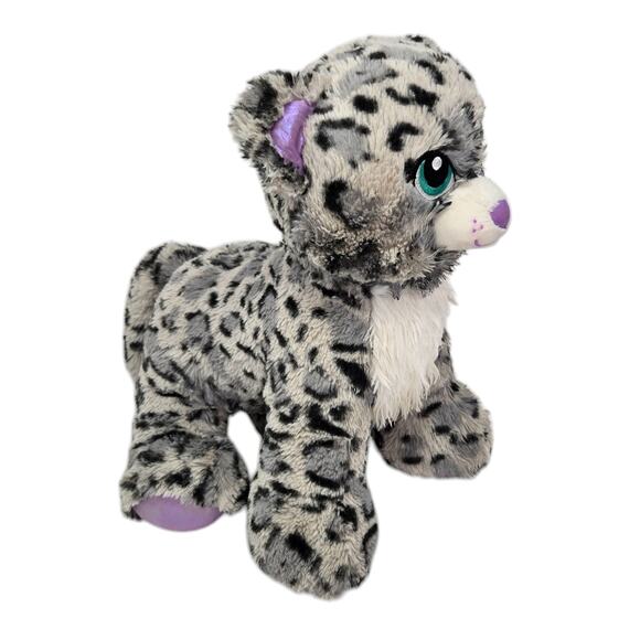 Build a Bear Sparkle Snow Leopard Big Cat Zoo Stuffed Animal Plush Toy 12" - Picture 4 of 7